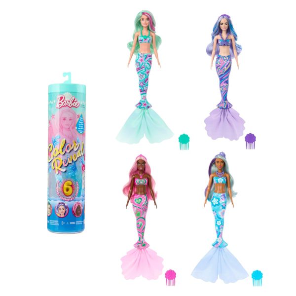 BARBIE COLOR REVEAL MERMAID SERIES DOLL ASS.