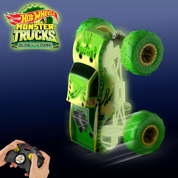 HOT WHEELS MONSTER TRUCK 1:15  RC GLOW IN THE DARK GUNKSTER - Image 3