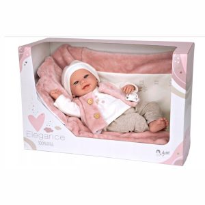 ARIAS ELEGANCE 40 CM COLIN PINK W/ BLANKET WEIGHTED DOLLS