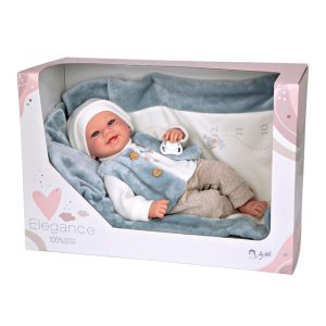 ARIAS ELEGANCE 40 CM COLIN AZUL W/ BLANKET WEIGHTED DOLLS