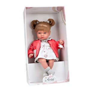 ARIAS ELEGANCE 40 CM CORAL W/ HAIR W/ MECHANISIM LAUGHTER TRY ME