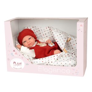 ARIAS ELEGANCE 40 CM CRIS NARANJA W/ SLEEPING BAG WEIGHTED DOLLS