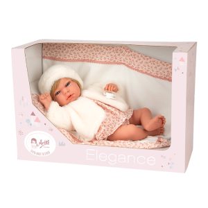 ARIAS ELEGANCE 40 CM ANDIE PINK W/ BLANKET WEIGHTED DOLLS