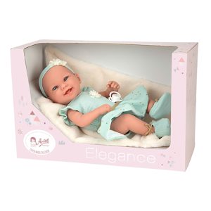 ARIAS ELEGANCE 42 CM ZOE BALLERINA VERDE W/ BLANKET VINYL BODY GIRL