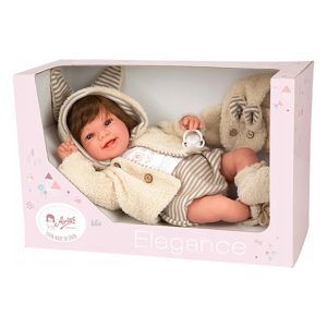 ARIAS ELEGANCE 45 CM ZOE BEIGE W/ SCARF & HAIR WEIGHTED DOLLS