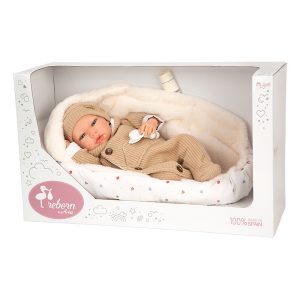 ARIAS REBORN ARIAS 40 CM OLONA BEIGE W/ SLEEPING BAG