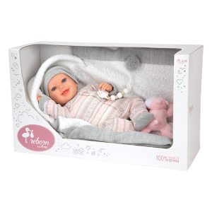 ARIAS REBORN ARIAS 40 CM NADIA PINK W/ BLANKET