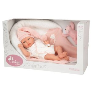 ARIAS REBORN ARIAS 40 CM ARIEL PINK W/ CUSHION & SOFT TOY