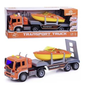 FRICTION TOW TRUCK W/BOAT W/LIGHT & SOUND