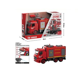 DIY FRICTION FIRE TRUCK W/LIGHT & SOUND