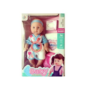 14"DOLL SET W/4 SOUND&DRINKING&PEE