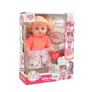 12"DOLL SET W/12 SOUND&DRINKING&PEE&BATTERY