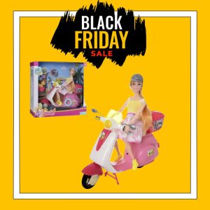 BLACK FRIDAY OFFER €29.99-€22.50 - DOLL & SCOOTER PLAY SET W/LIGHT&MUSIC