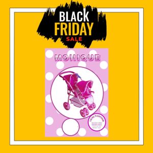 BLACK FRIDAY OFFER €79.95-€39.99 - TWINS PUSHCHAIR PINK 77CM