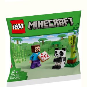 LEGO POLYBAG STEVE AND BABY PANDA
