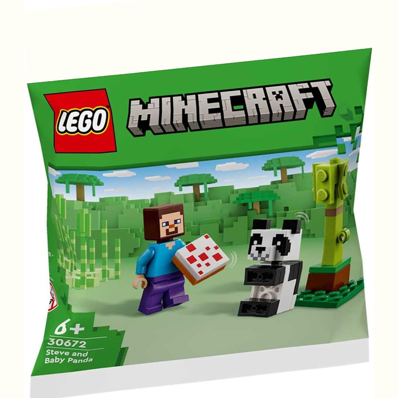 LEGO POLYBAG STEVE AND BABY PANDA