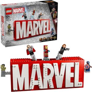 OFFER LEGO SUPER HEROES MARVEL MARVEL LOGO & MINIFIGURES